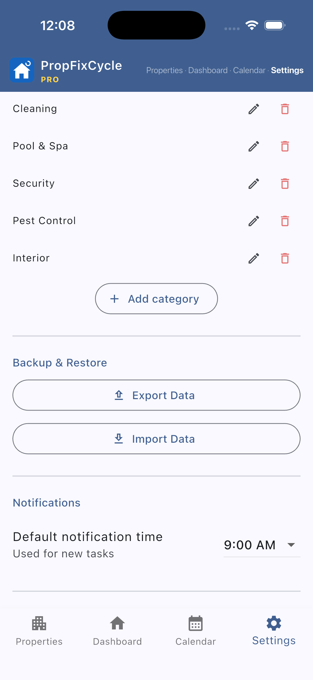 PropFixCycle settings